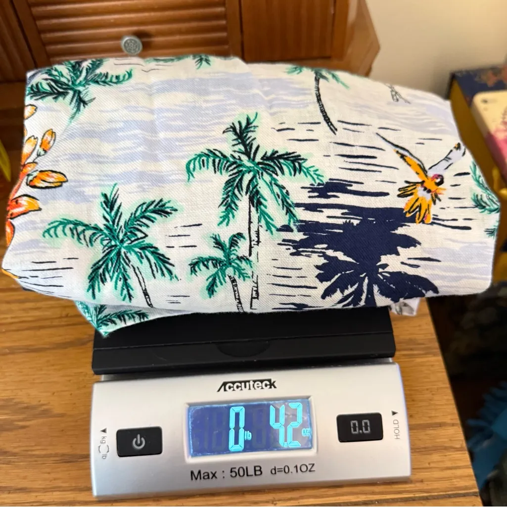 Old Navy Linen Blend Ruffle Tropical Tank Top Women’s XL Birds Flamingos Flowy - Image 13