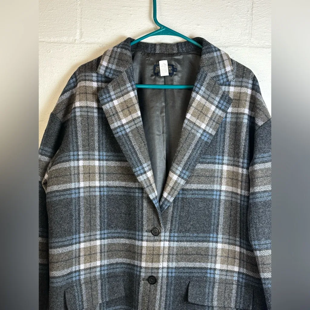 Pendleton Woolen Mills Women’s Wool Cozy Formal Classic Flannel Blazer Sz Large - Image 2