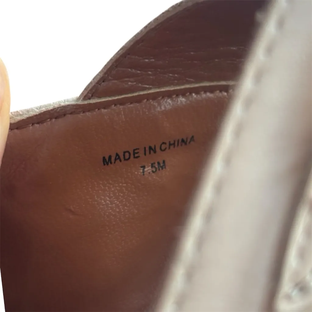 Rebecca Minkoff Tan Silver Studded Wedge Sandals Size 7.5 - Image 11