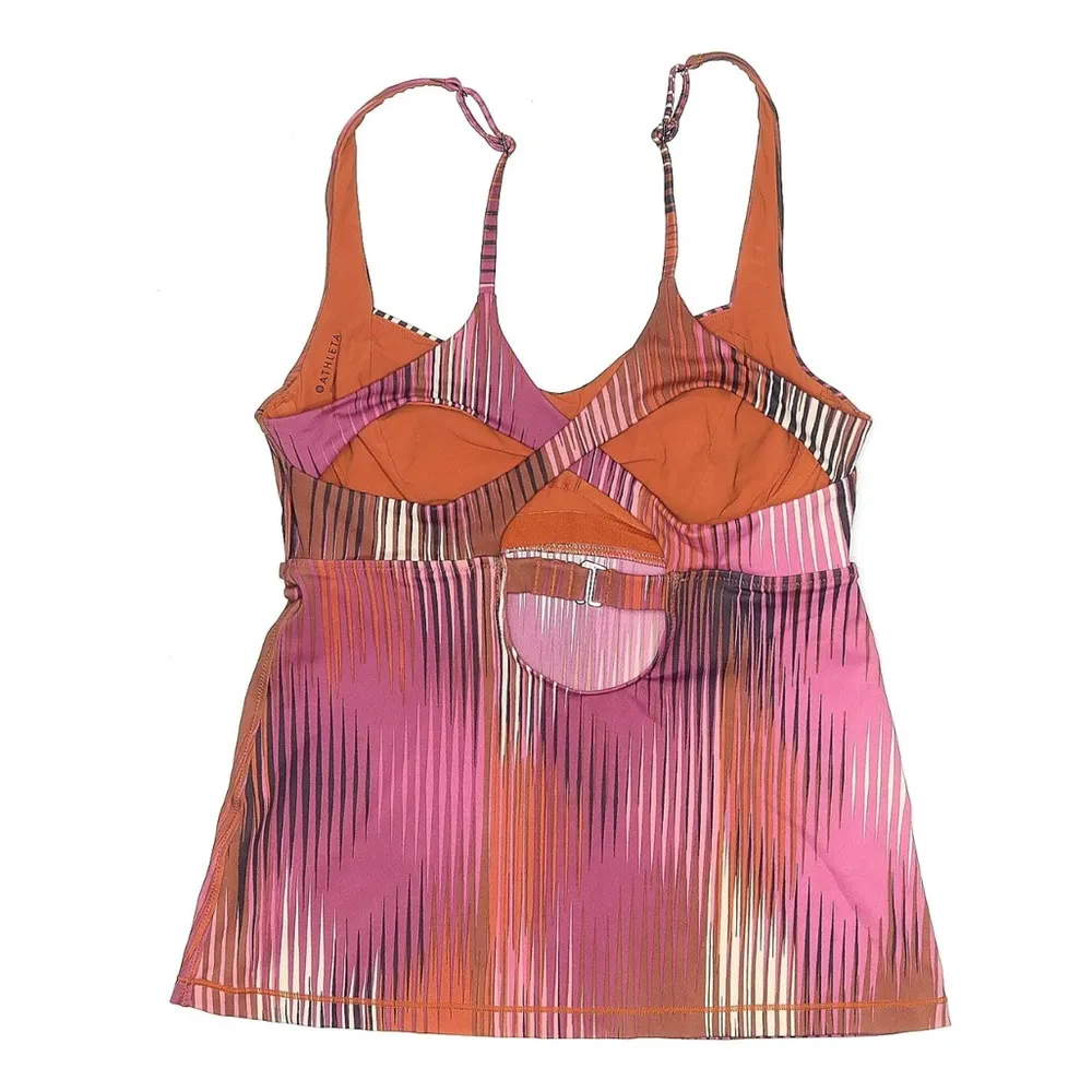 Athleta Ibiza Entwined Tankini Swimsuit Swim Top in Warm Multi Size 34B C - Image 5