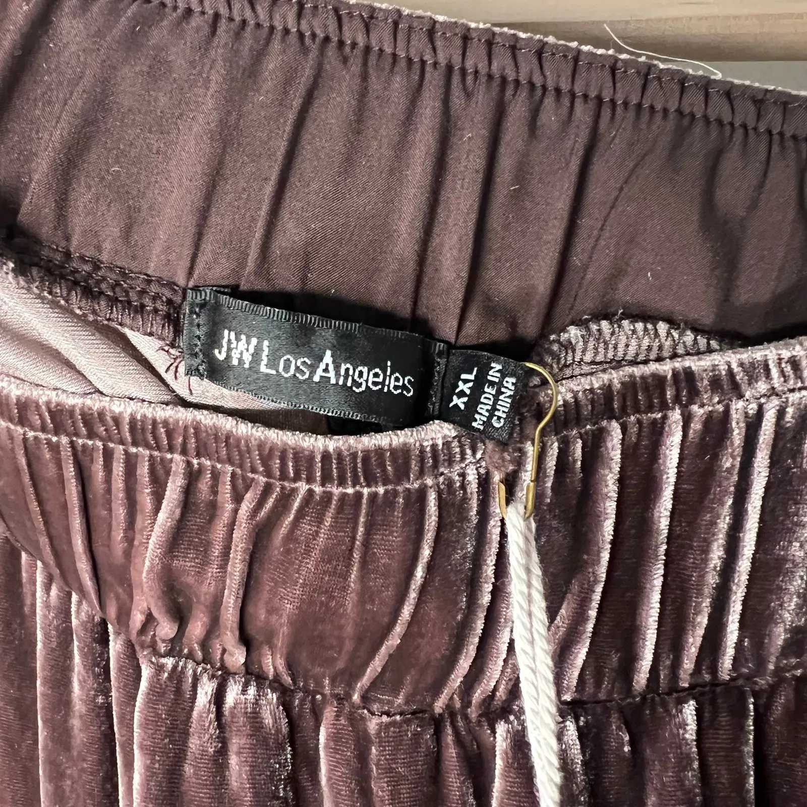 Johnny Was Brown Velvet Butterfly Embroidery Wide Leg Pants Size XXL - Image 5