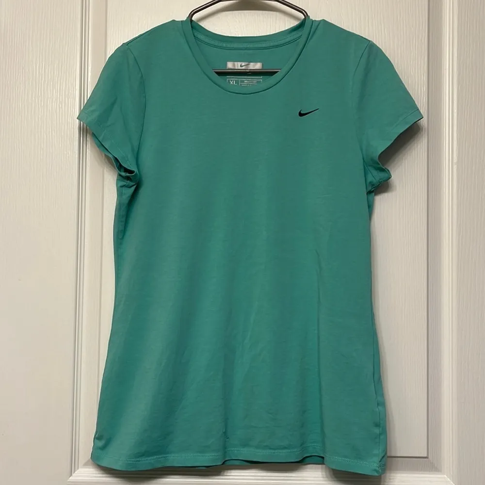 Nike Teal Fitted Athletic Sports Fit Dry Shirt Size XL GUC #4217 - Image 2