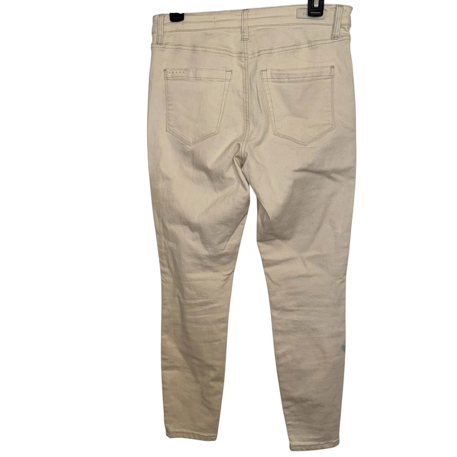 BLANKNYC Skinny Classique Lace Up Mid Rise Cream Skinny Jeans Size 28 Tan - Image 5