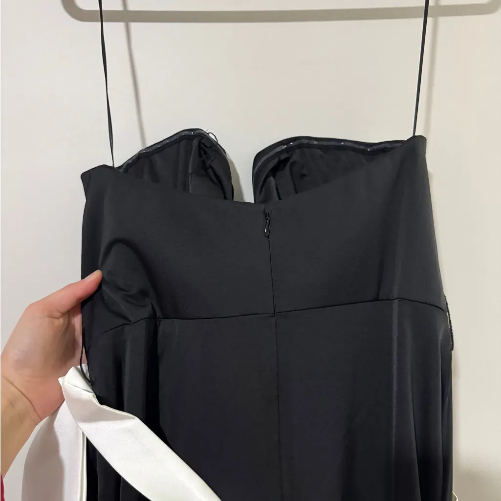 Dress The Population Athene Bow Waist Strapless Gown Size M - Image 9