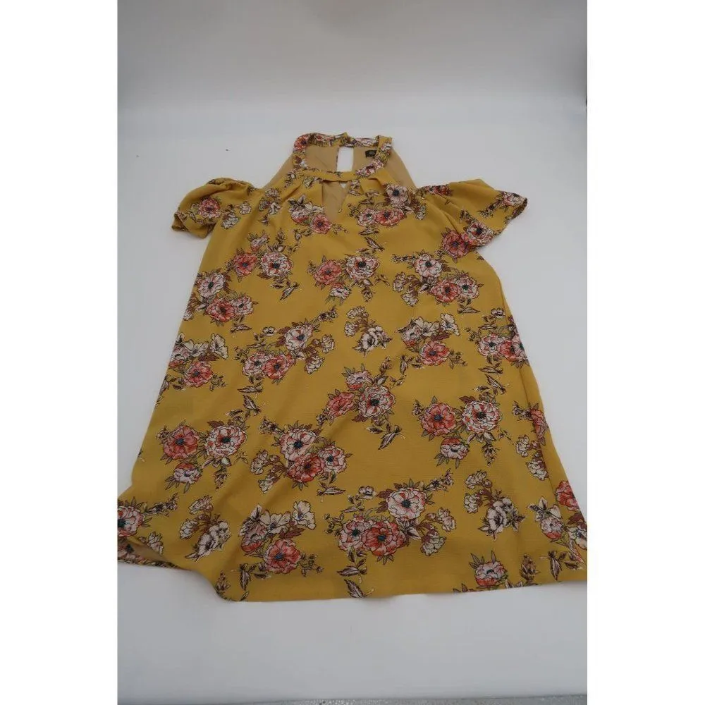Lila Rose Lily Rose yellow floral dress size small - Image 2