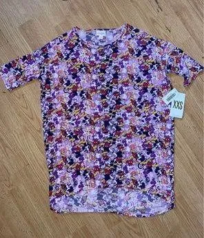 XXS Irma Top • Disney Collection • Mickey Mouse • Purple • High-Low •NWT - Image 3