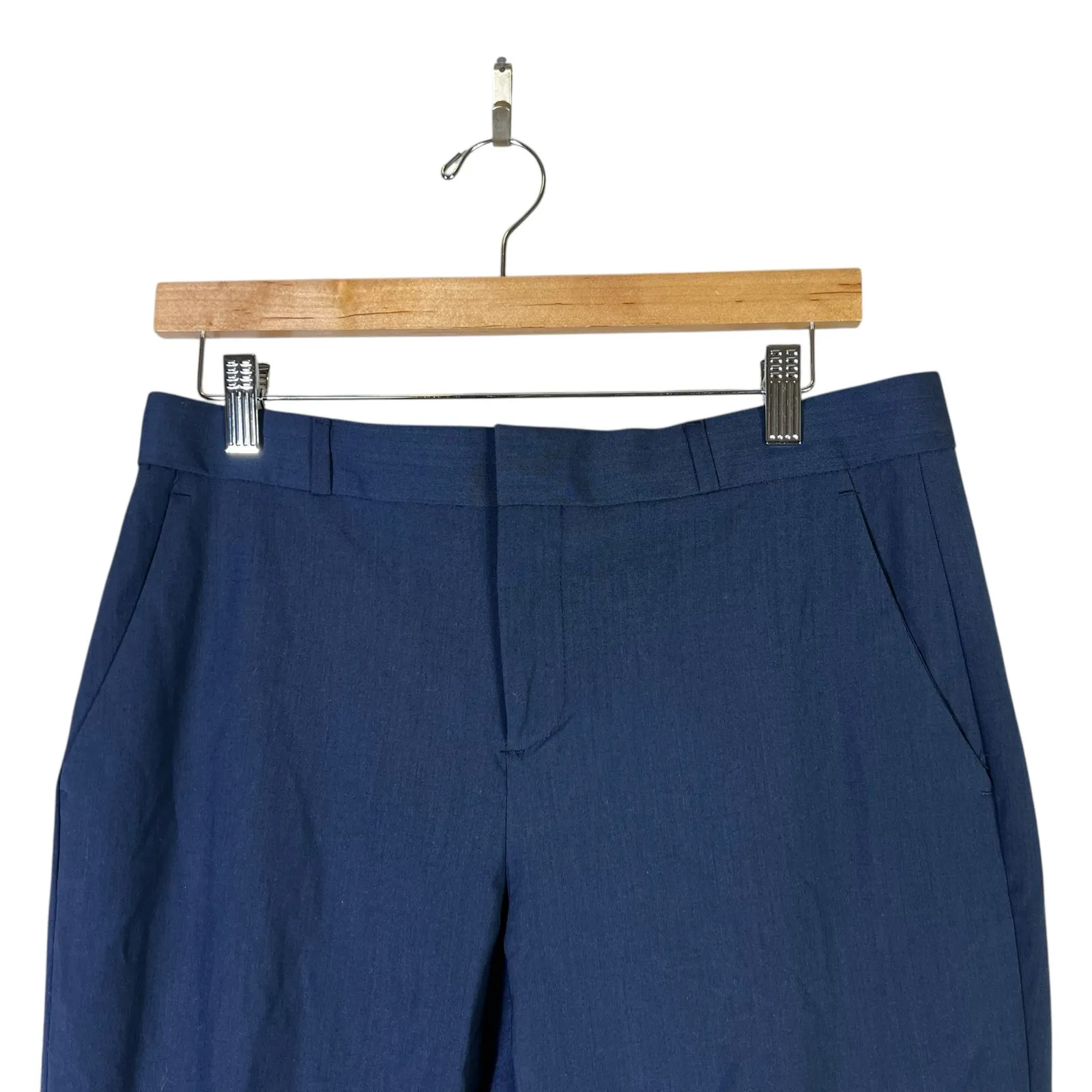 Banana Republic Avery Wool Slim Ankle Pants Womens 6 Navy Blue Work Career - Image 3