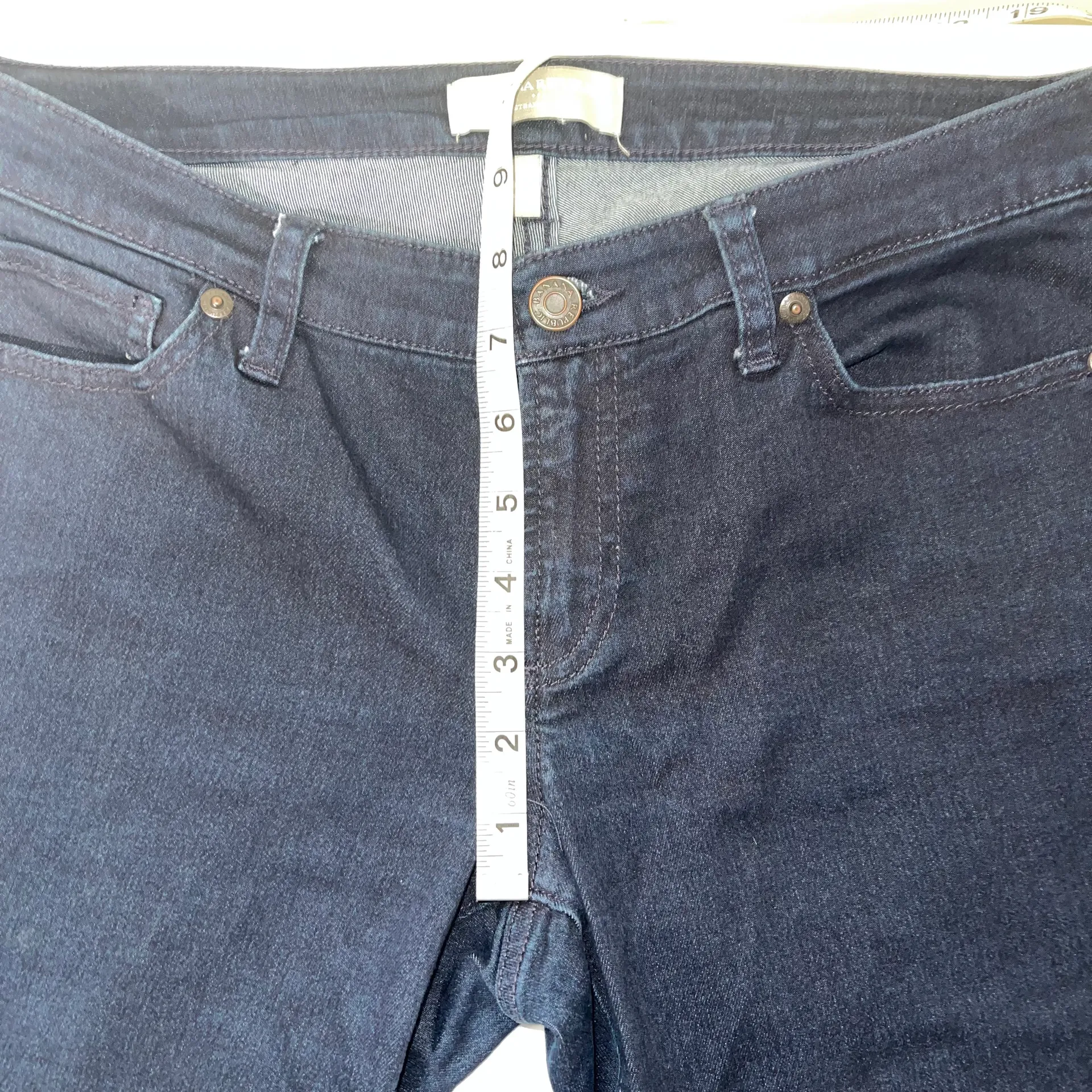 Factory Rinse Dark Wash Mid-rise Straight Leg Jeans - Image 9