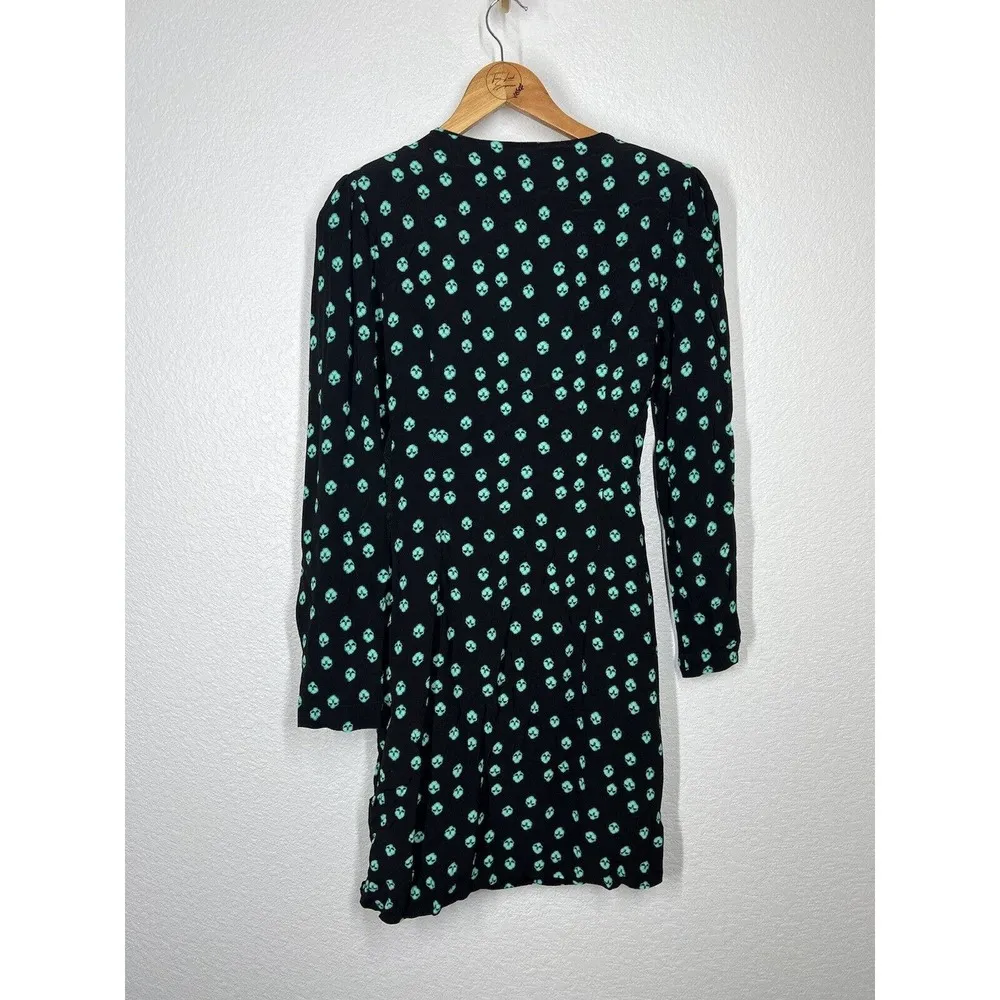 Maje Renimi Floral Print Dress Size 2 US S/M Faux Wrap - Image 6