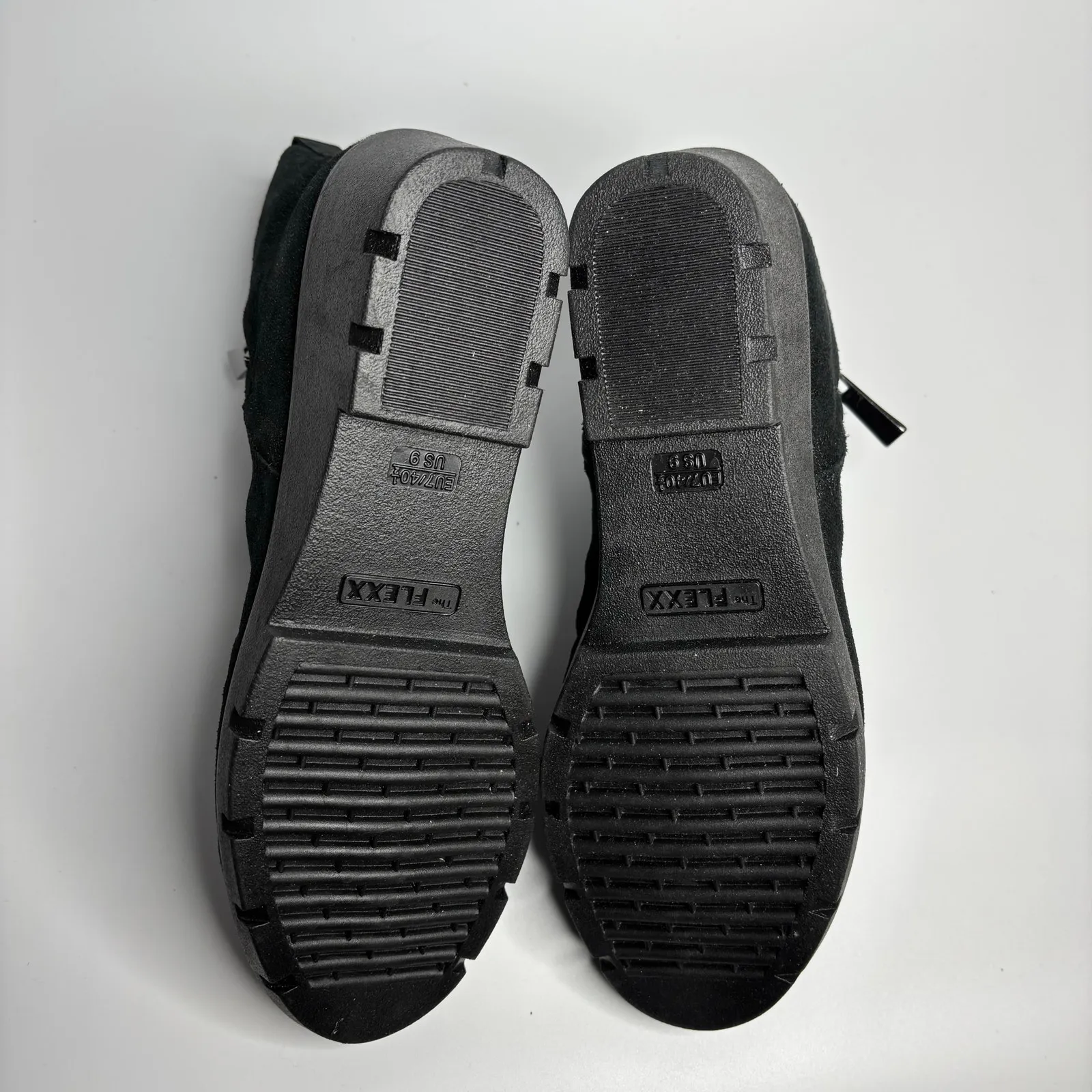 The FLEXX Slingshot Leather Wedge Booties in Black Graffio Size 9 - Image 8