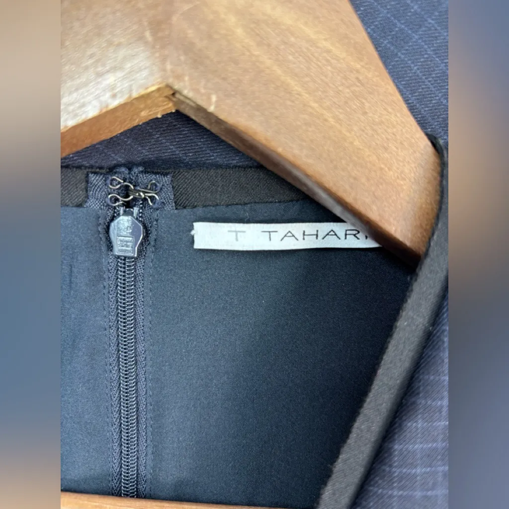 T Tahari 6 Sharp Workwear Women's Sleeveless Mini Dress - Black n Blue - Image 14