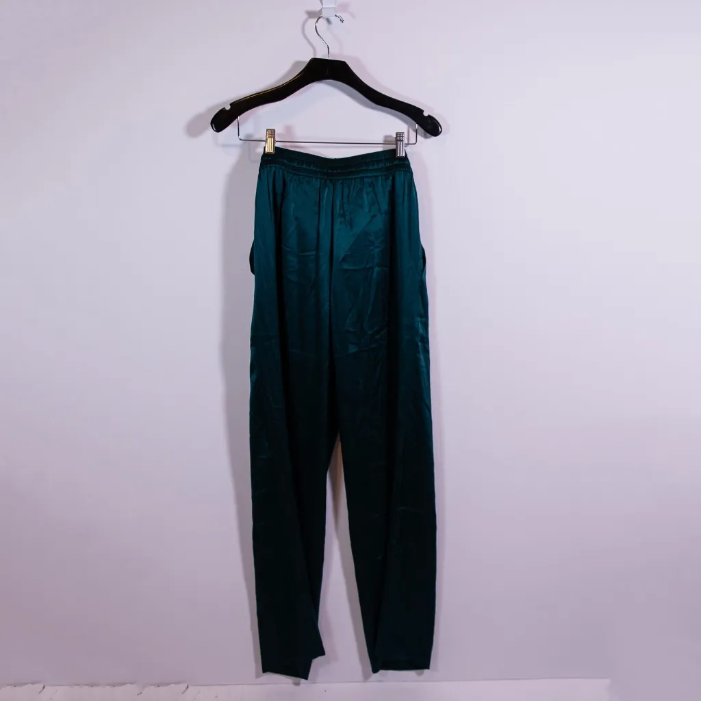 NEW Cami NYC Sena Silk Satin Stretch Wise Leg Mid Rise Pants Pacific Green XS - Image 4