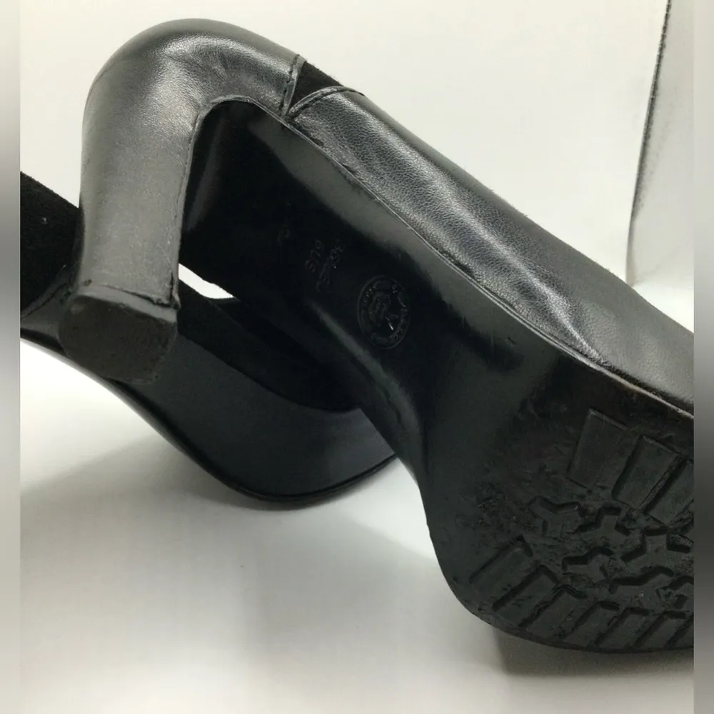 A Very Rare Black US6 Bally Leather/Suede 4in. Women’s Shoes Heels Size 6 - Image 4