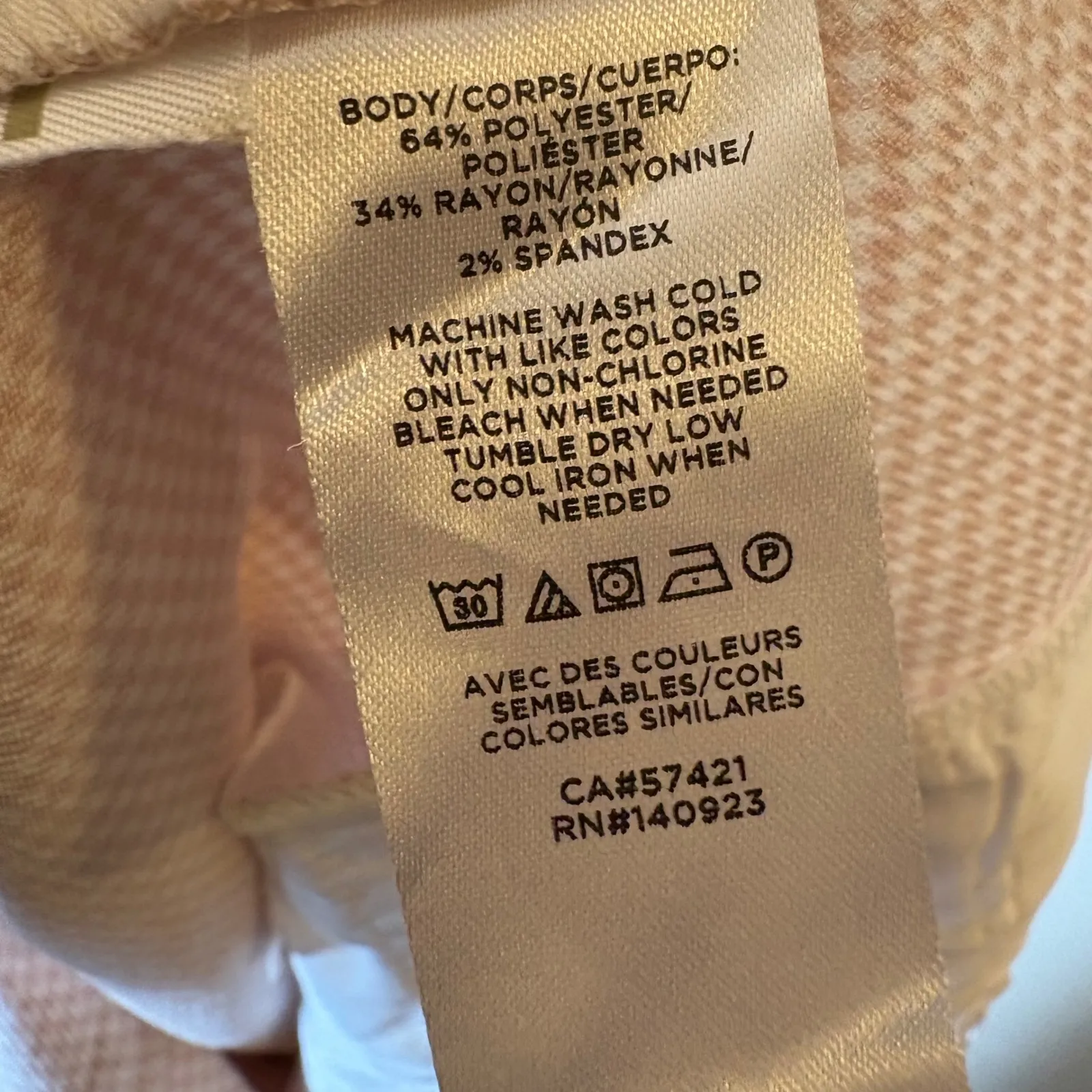 LOFT Pink Gingham Ankle Trouser Pants Size 8 - Image 8