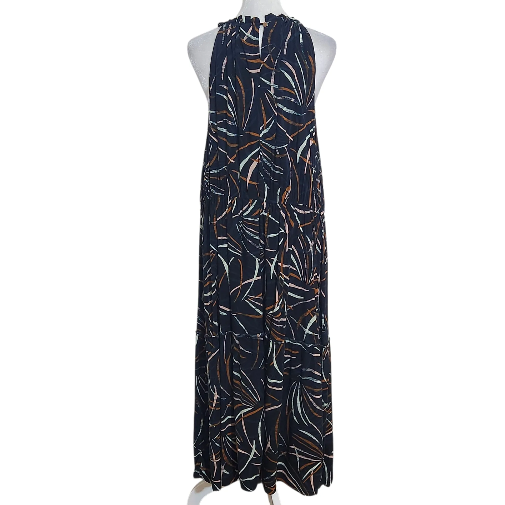 Ava & Viv Black Print Midi Dress Size 1X Plus Size Boho Midi Dress - Image 2