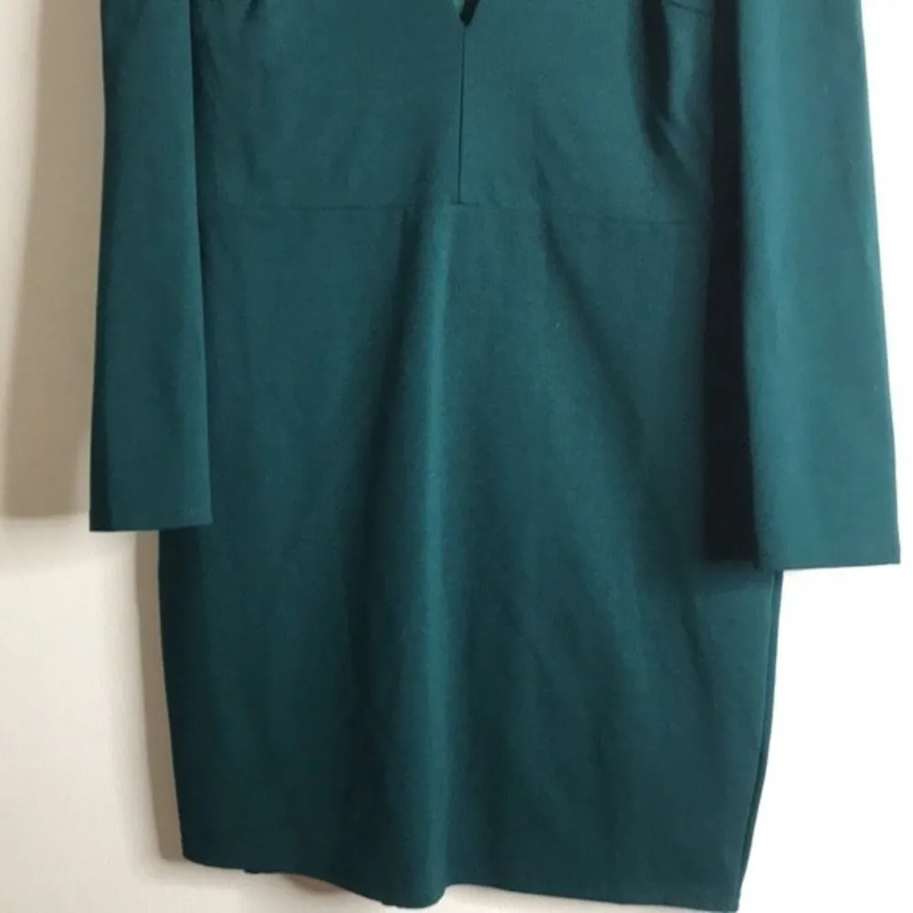 Lulus dark emerald green body-con long sleeve dress size large ladies NWT - Image 4