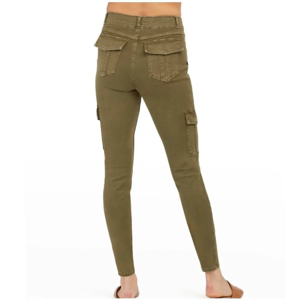 Spanx Olive Green Stretch Twill Ankle Cargo Pull-On Pants Size Small - Image 2