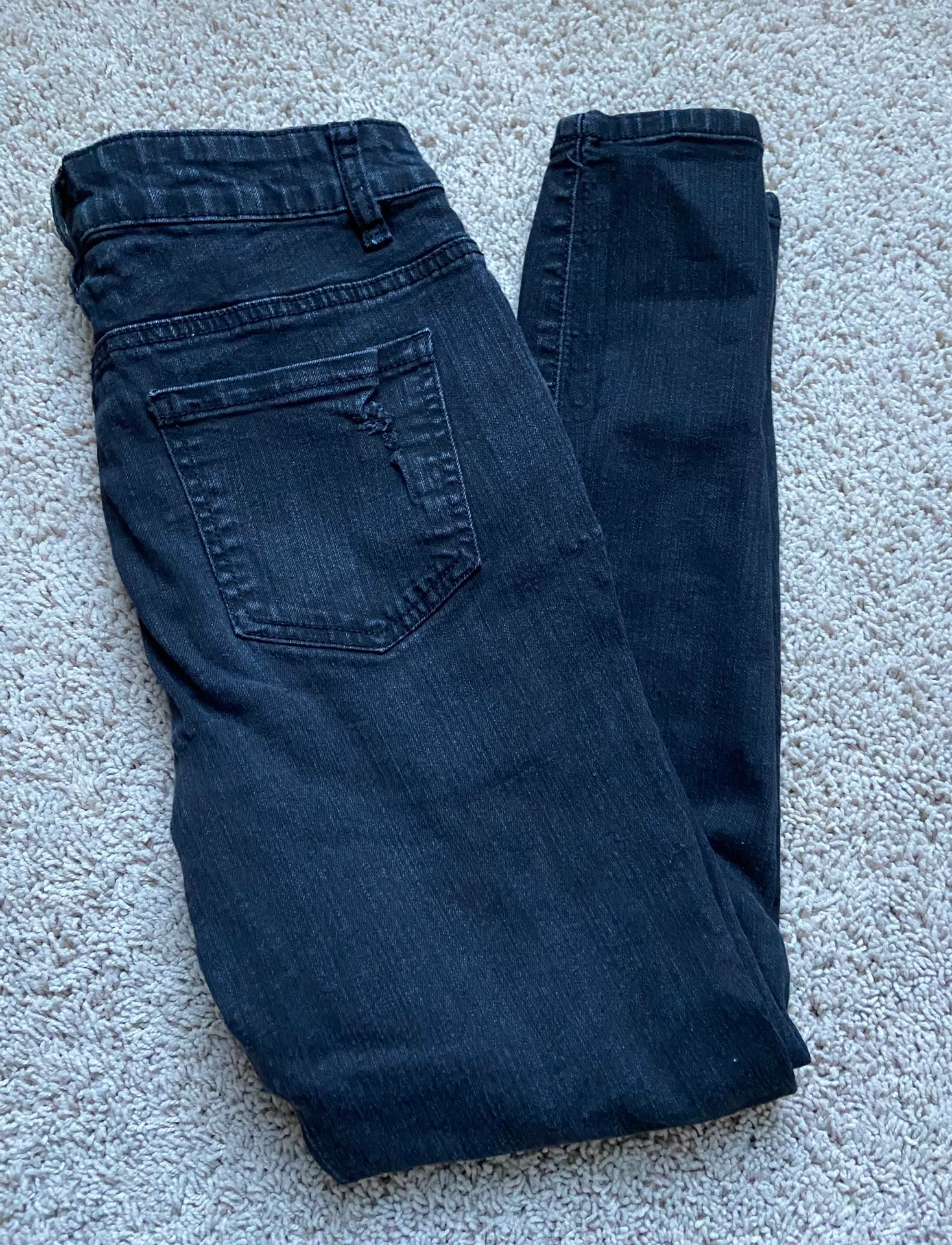 Black Ripped Jeans Size 24 - Image 3