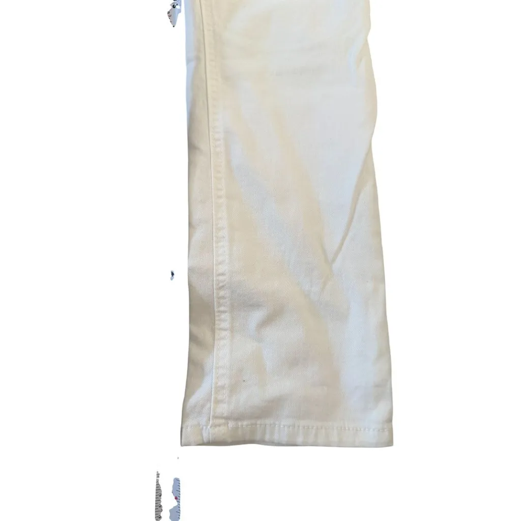 DRAPER JAMES RSVP White Stretch Button Fly Jeans Size 6 - Image 5