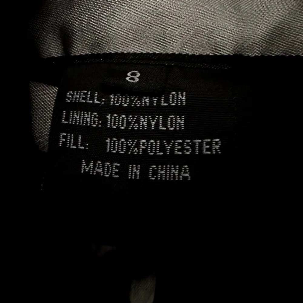 Nordica Ski Snow Jacket 100% Nylon High Neck Full Zipper White Black Gray 8 - Image 2