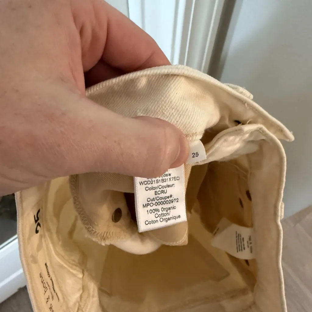 Rag & Bone Ecru Denim Mini Skirt Size 25 - Image 3