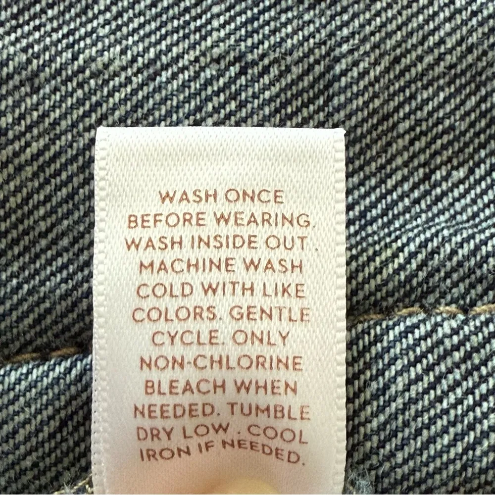 LC Lauren Conrad Dark‎ Blue Denim Jean Jacket size small Like New Spring Fall - Image 8