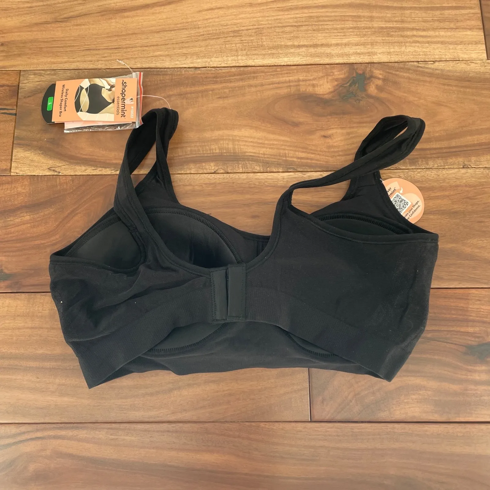 Shapermint Essentials Black Daily Comfort Wireless Shaper Bra Size L Size L - Image 4