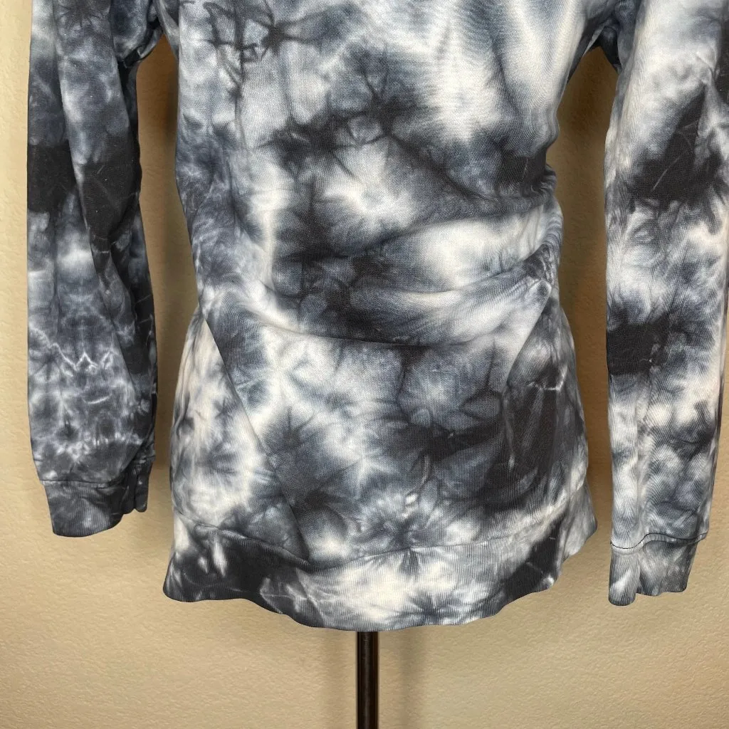 Women's Oversized Tie Die Kangaroo Pocket New York City Drawstring Hoodie S - Image 5