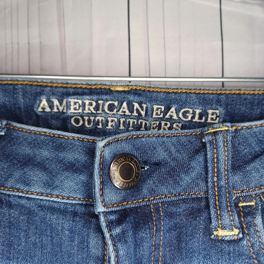 American Eagle Blue Skinny Jeggins Super Super Stretch - Image 5