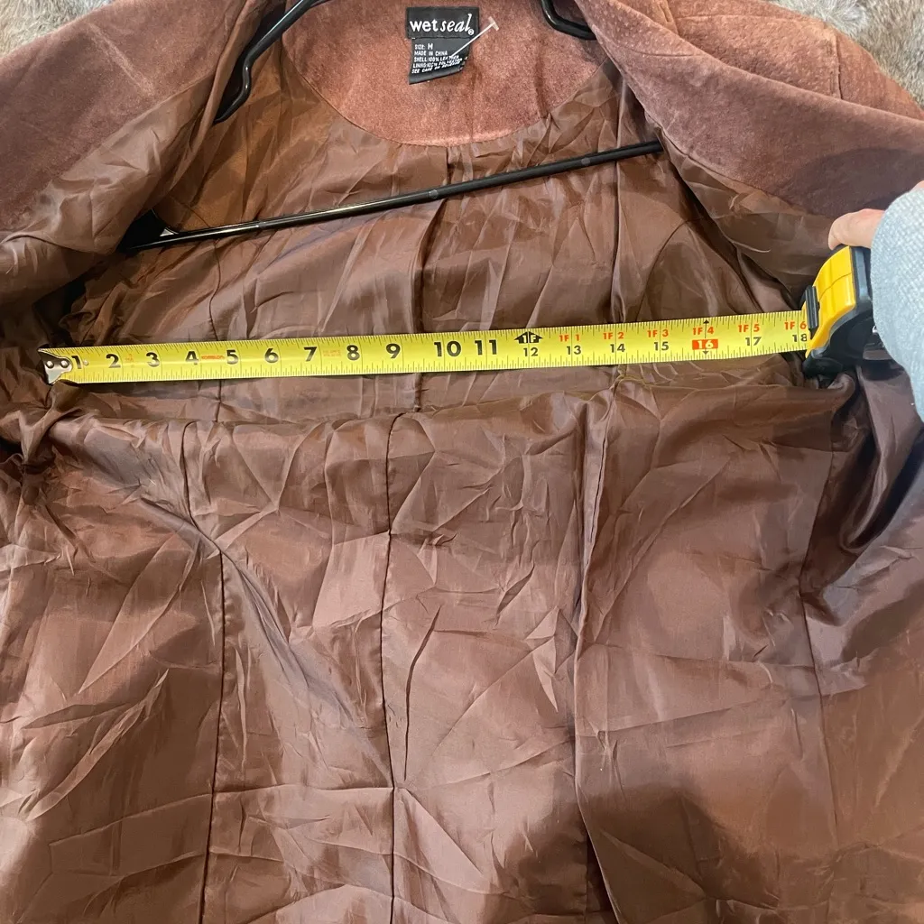 Vintage brown leather jacket size Medium - Image 6