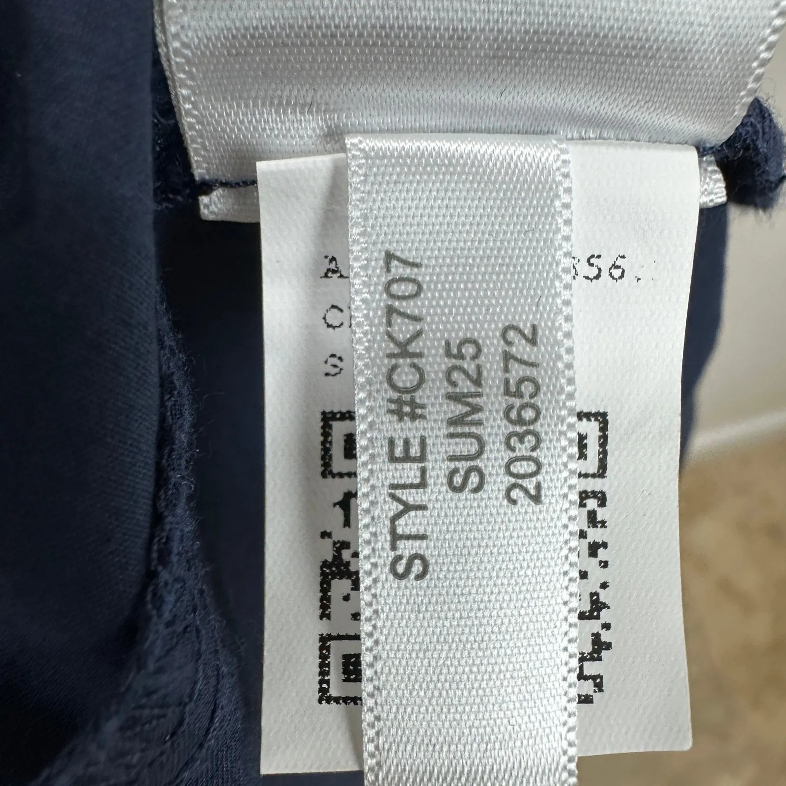 J.Crew Pintuck Mixy Dress Stretch Cotton Midi A line Minimalist Navy Medium NWT - Image 11