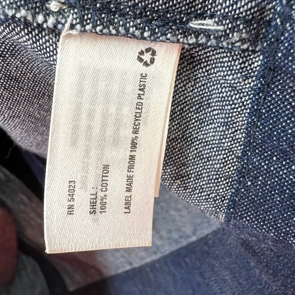 Gap Designed and crafted denim short sleeve mini dress pockets zipper 4 casual - Image 4