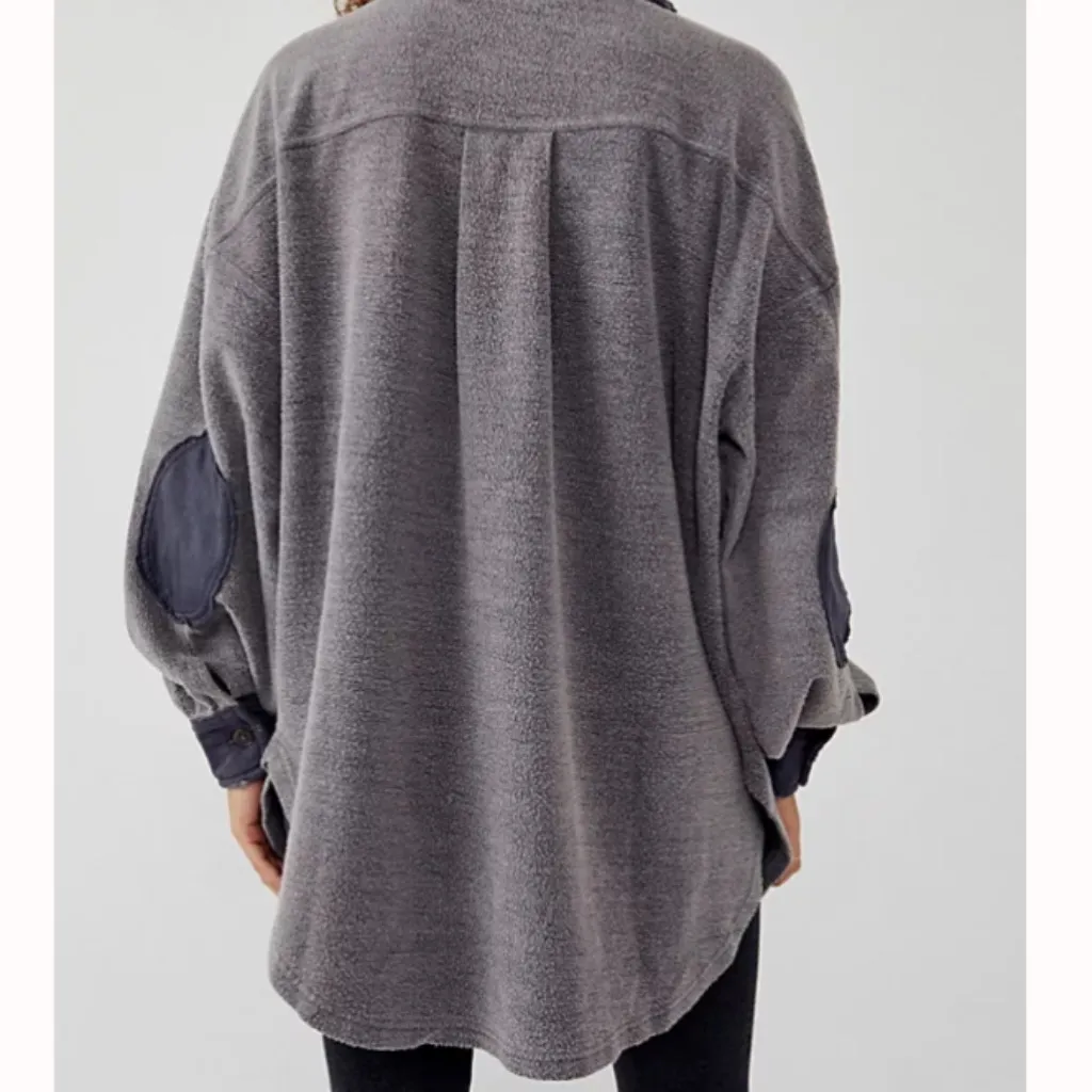 Free People Ruby Jacket in Incense Gray sz small EUC - Image 2