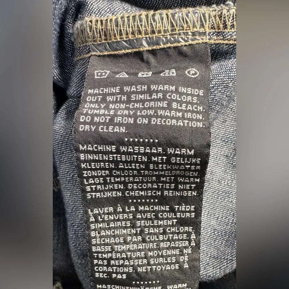 Harley Davidson Womens Embroidered Pearl Snap Button Beaded Denim Shirt - Image 6