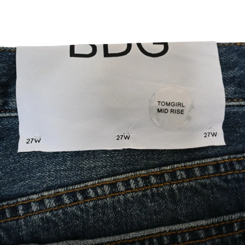 BDG Womens 27W Tom Girl Mid Rise Button Fly Jean Shorts NEW - Image 7