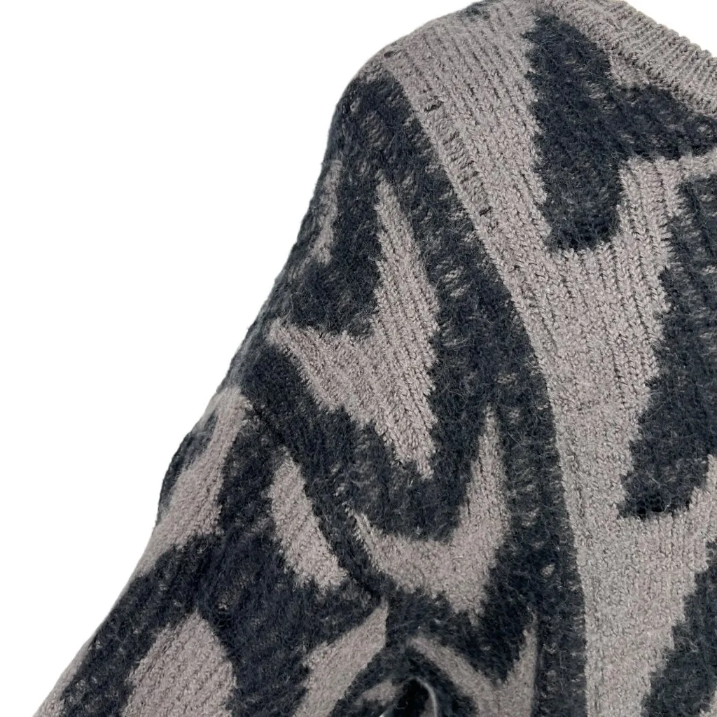 Marc Jacobs The Monogram Distressed Oversized Sweater Gray Black Size XL - Image 9