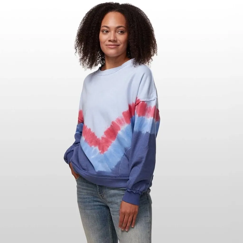 Free People Movement Ombre Metti Crew Sweatshirt Blue Women's Size M Athleisure Size L - Image 8