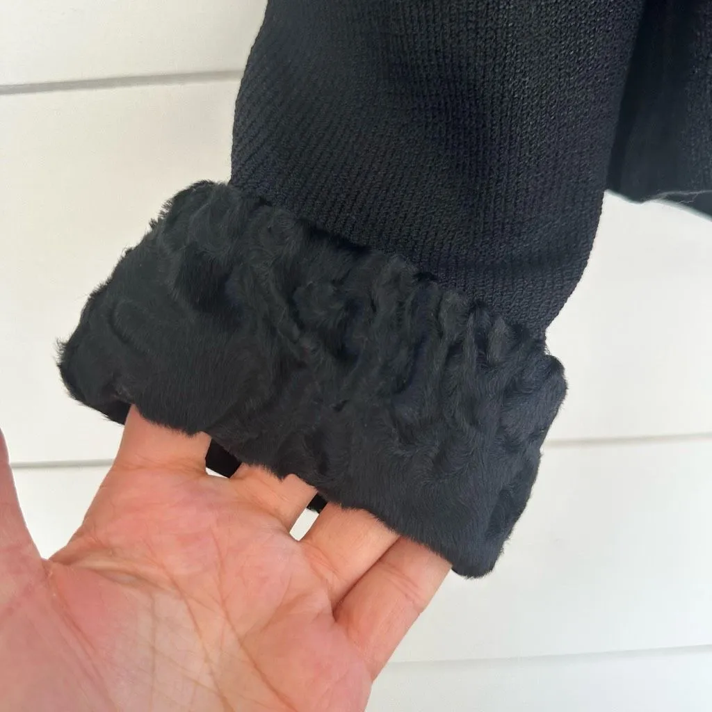 St. John Women’s Black Santana Knit Velvet Collar Jacket - Image 4