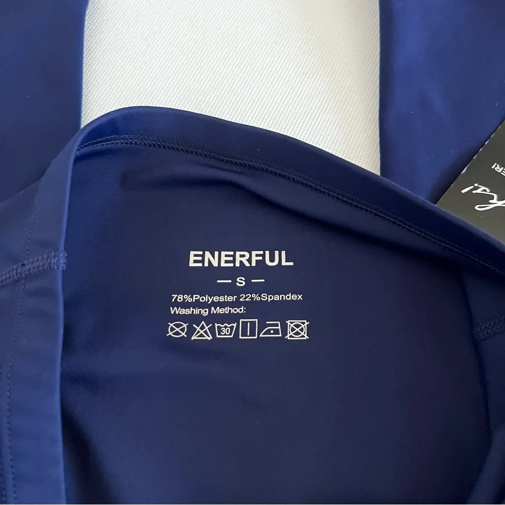 Enerful Maternity Size Small Navy Blue Leggings Workout Over The Belly - Image 7