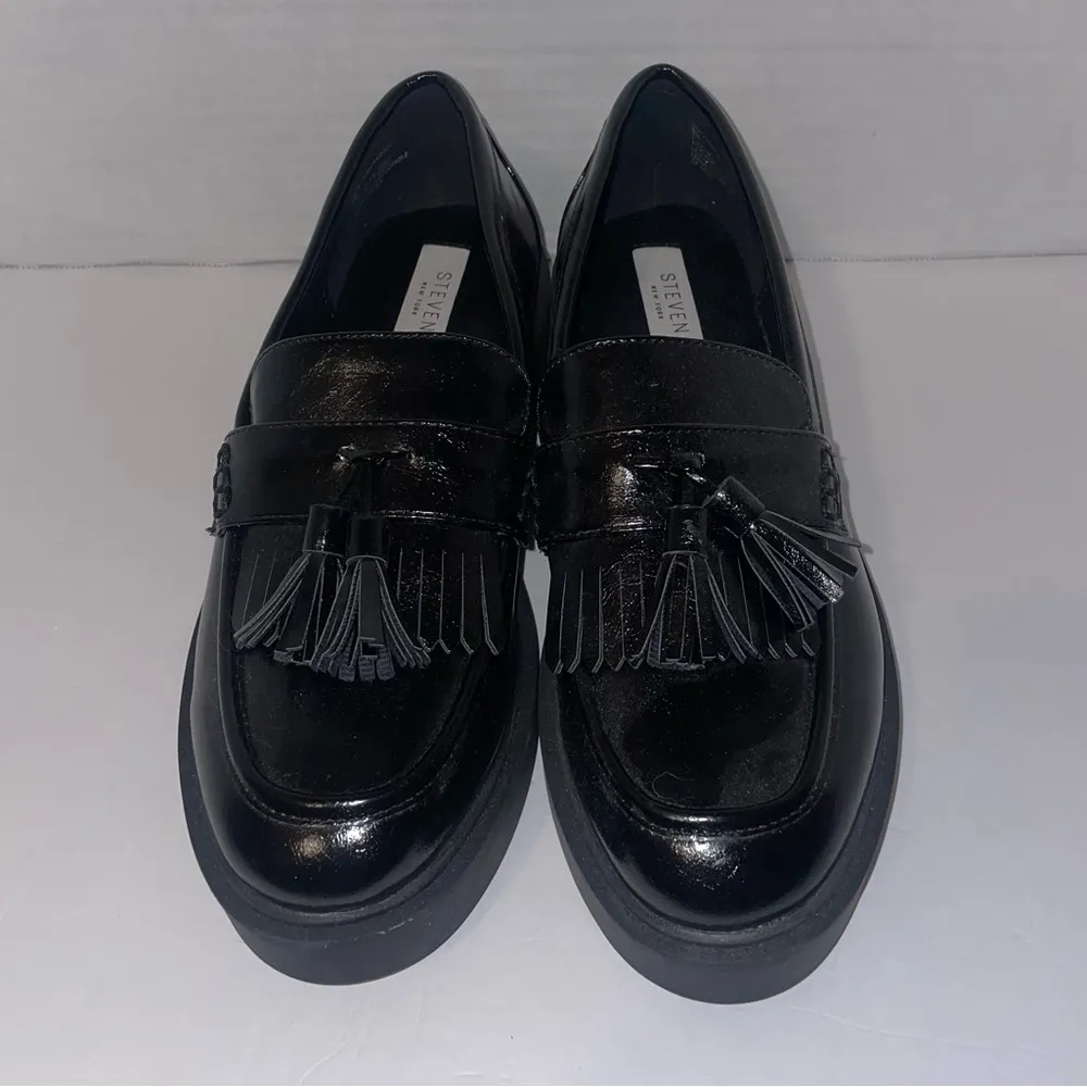 STEVEN NEW YORK Beryn Platform Kiltie Tassel Loafer Black Women’s size 9M NWT - Image 2