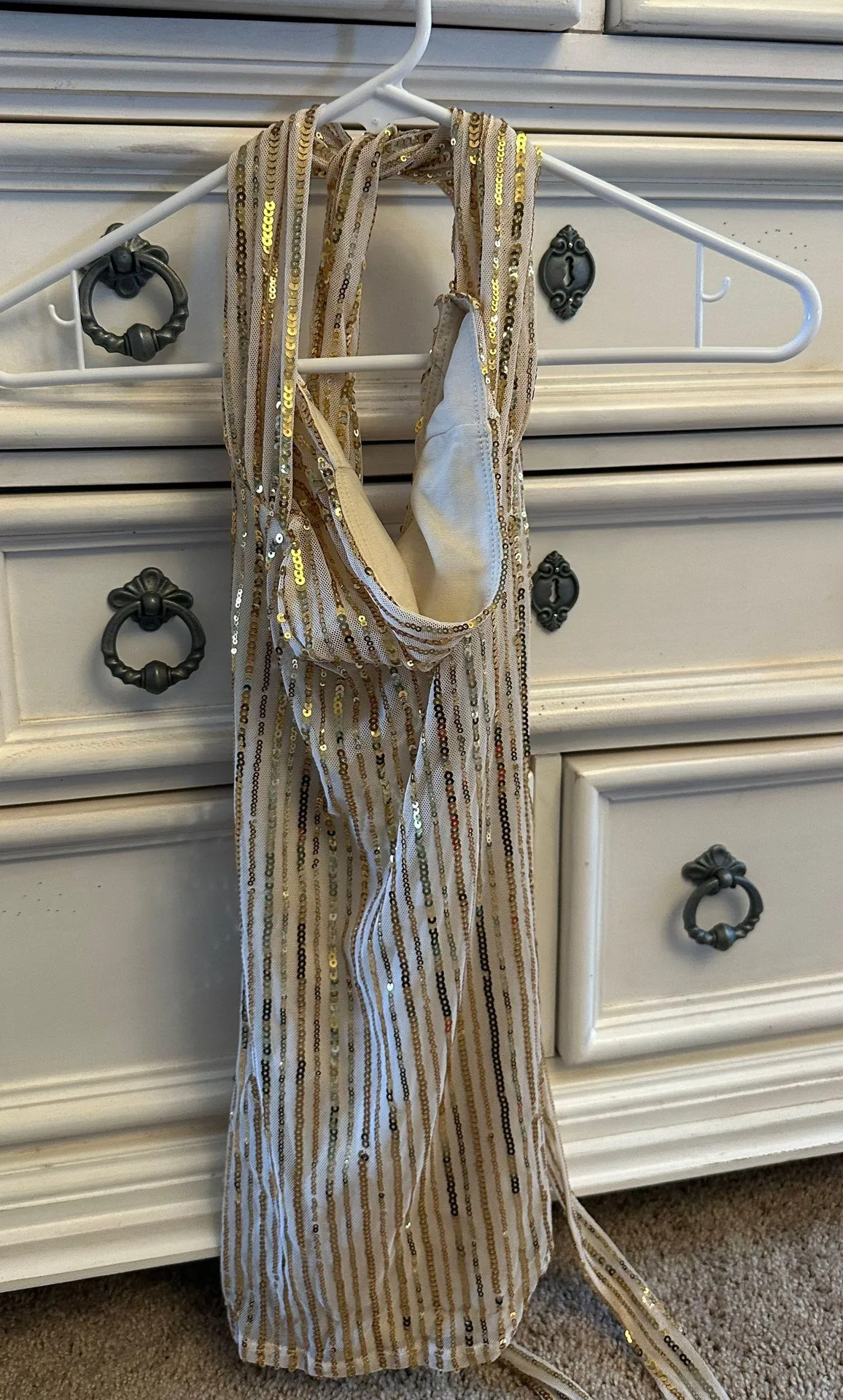 Lucy in the Sky Gold Sequin Dress - Image 3