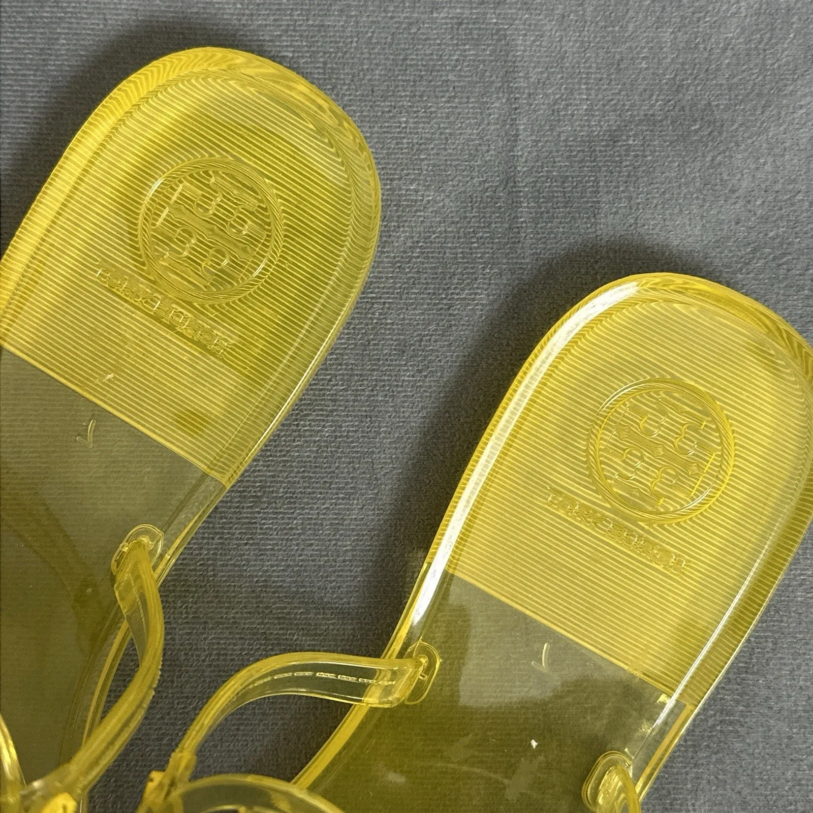 Tory Burch Mini Miller Jelly Flip Flop Thong Sandals Citrus Yellow Women's 7 - Image 6