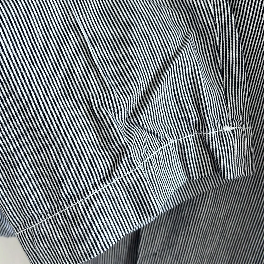 GAP Easy Pant Striped Pull on Elastic Waist Drawstring Cotton Viscose Pants L - Image 5