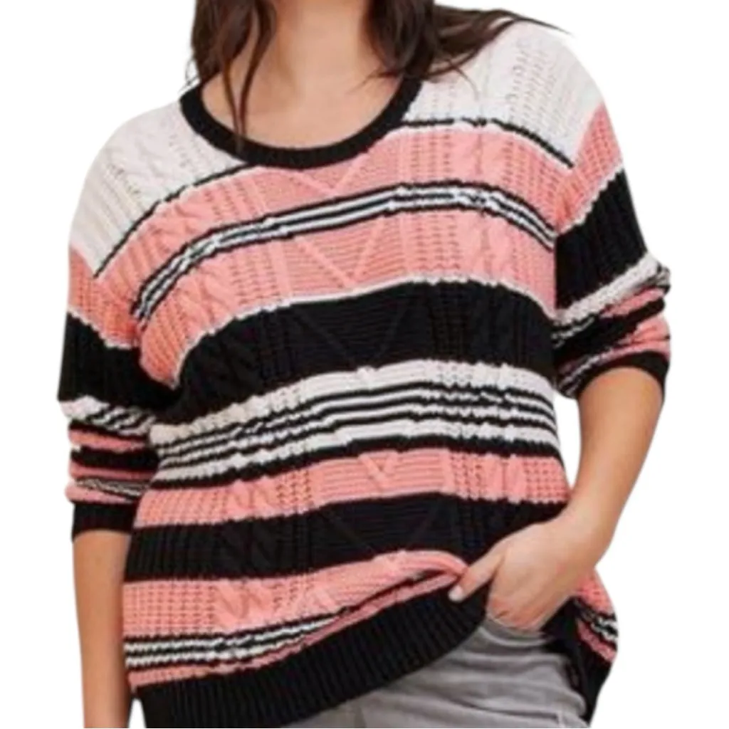 Torrid Cable Pullover Tie Back Tunic Sweater - Image 2