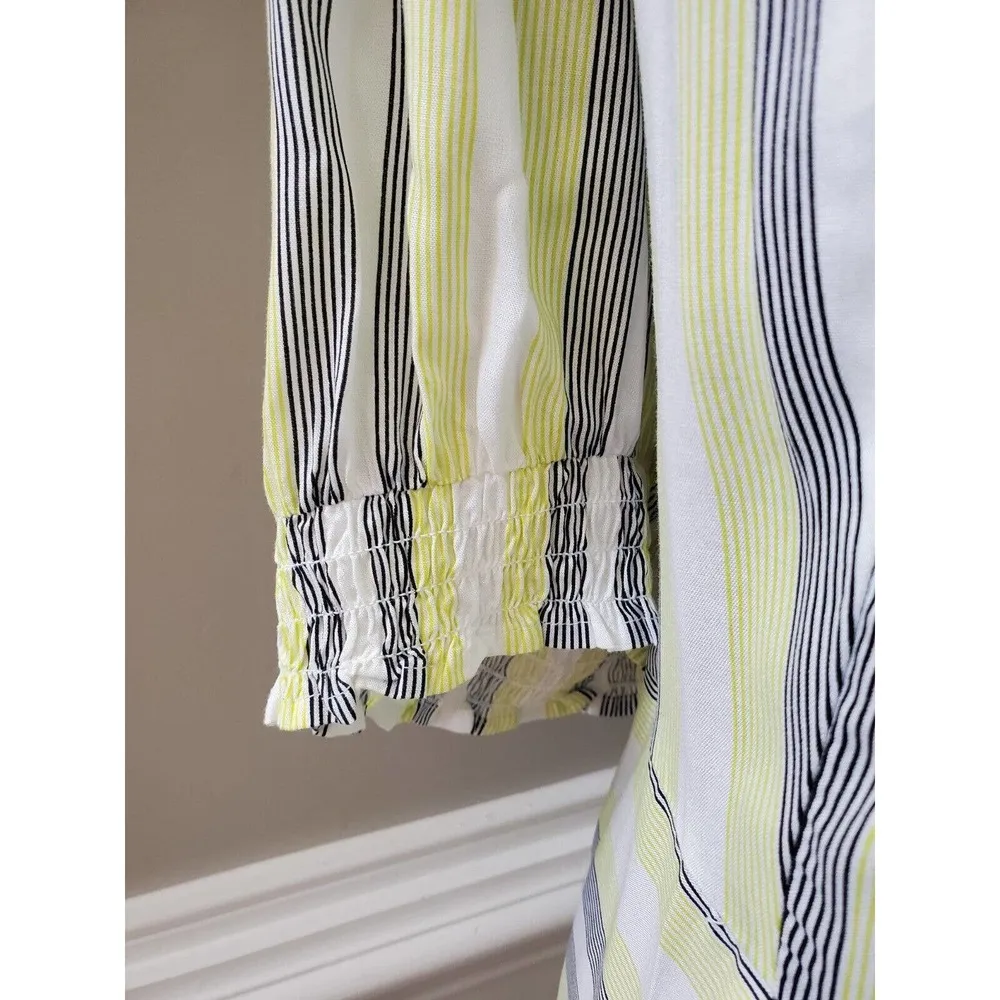 Lane Bryant Women Multicolor 100% Viscose V-Neck 3/4 Sleeve Top Blouse Size 24 - Image 5