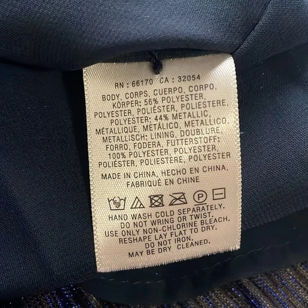 Anthropologie Moulinette Soeurs Ruffled Metallic Top Navy - Image 16