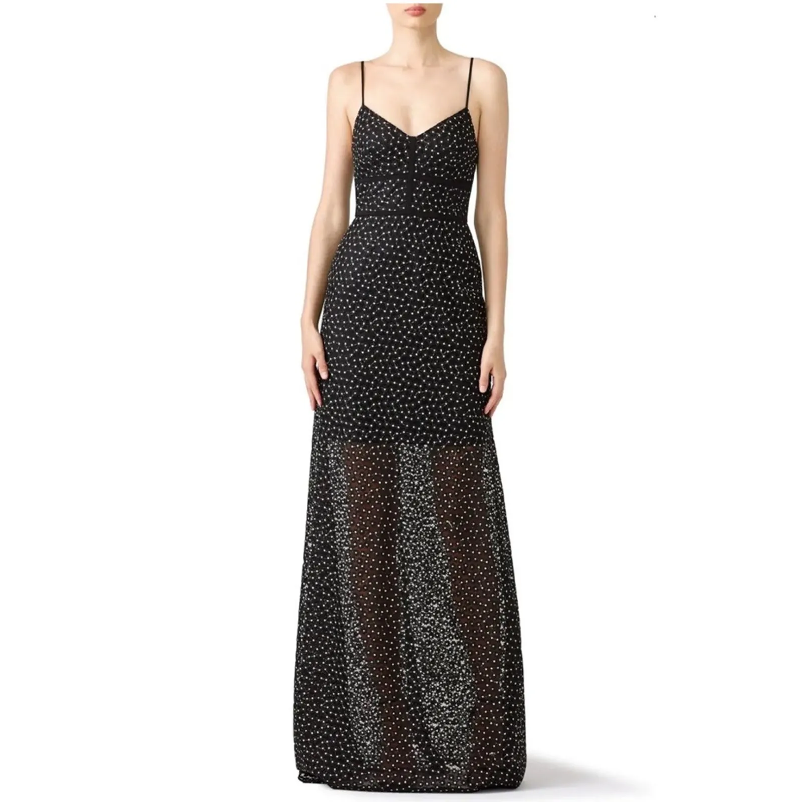 Jill Jill Stuart Black Embroidered Floral Lace sheath Gown 14 - Image 11