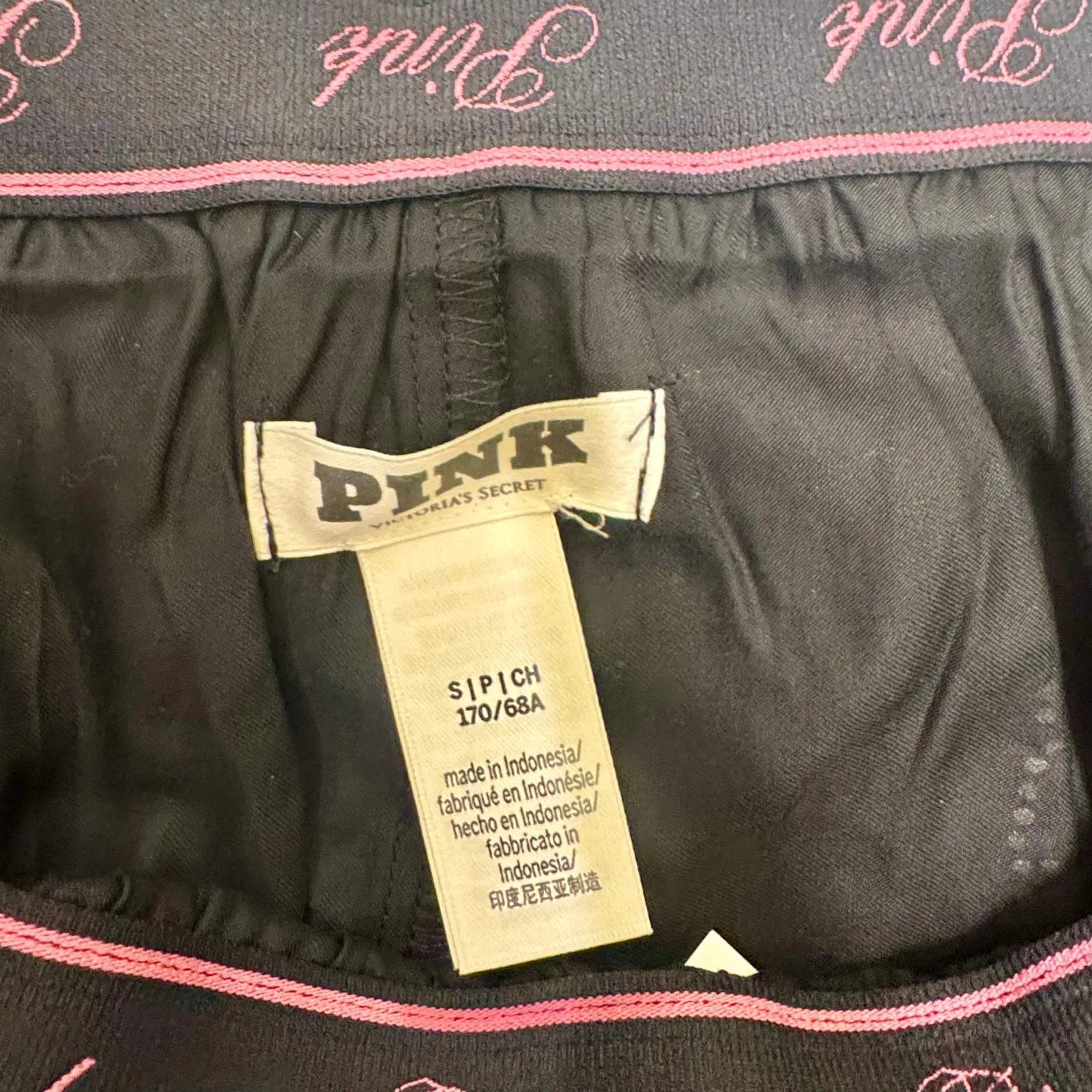 PINK Victoria’s Secret 2025 Bling Skeleton hands Sleep Shorts Silky Small NWT Black - Image 6