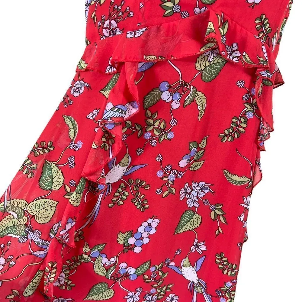 Nanette Lepore Paradise Dreaming Floral Hummingbird Print Maxi Dress - Image 4