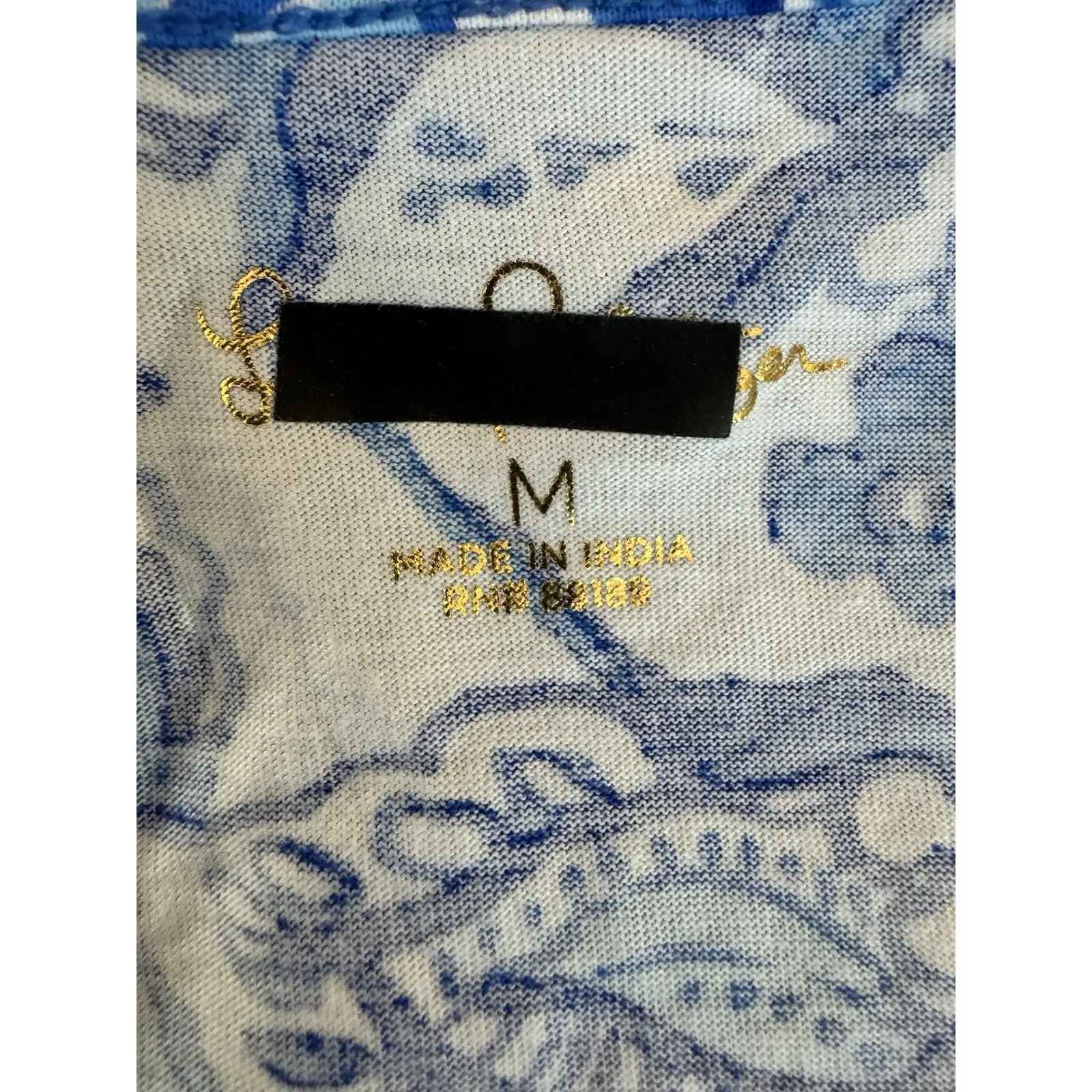 NWOT Lilly Pulitzer Lela Henley Tank Dress Blue Tang Flocking Fabulous Sz Medium - Image 6